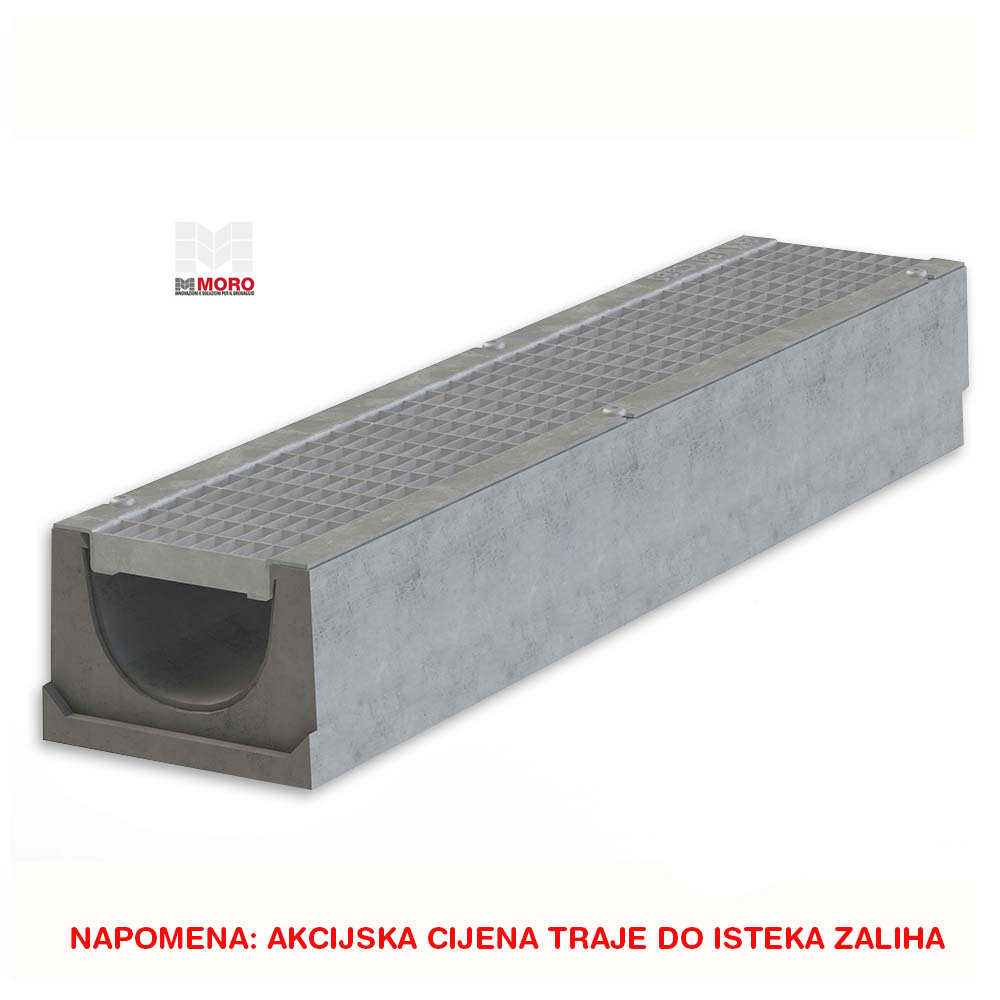KANALICA M SKY150 H150X210/1M SA POC.REŠETKOM MREŽASTOM 30X15 C250