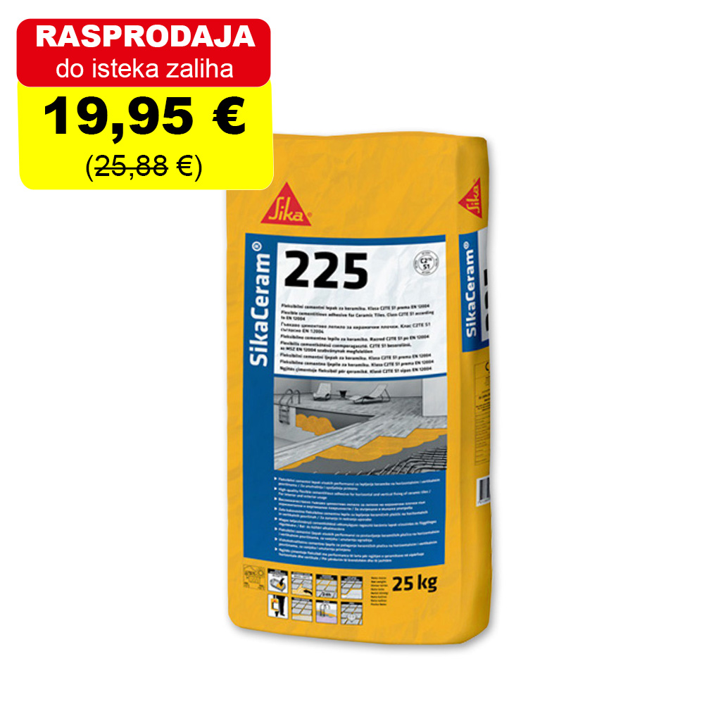 LJEPILO ZA PL.FLEX SIKA CERAM 255 STARFLEX LD BIJELI 25KG