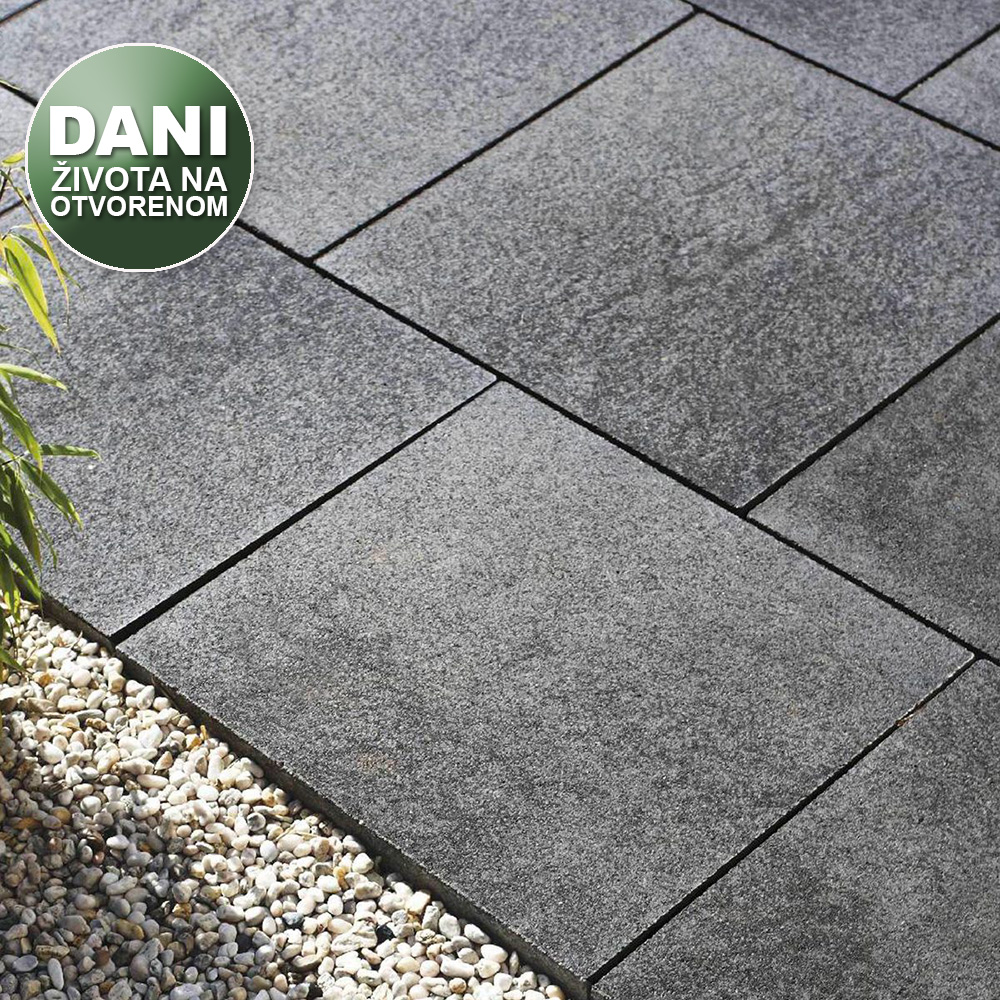 SEMM.UMBRIANO 25X25X8CM ANTRACIT  SIVA (#6M2)